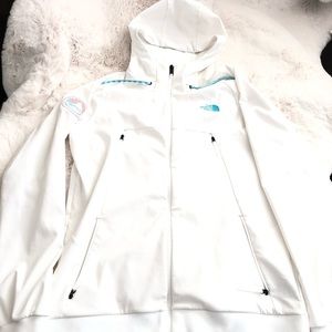 North Face white Tekno logo expedition Antarctica 2017 hoodie sweatshirt